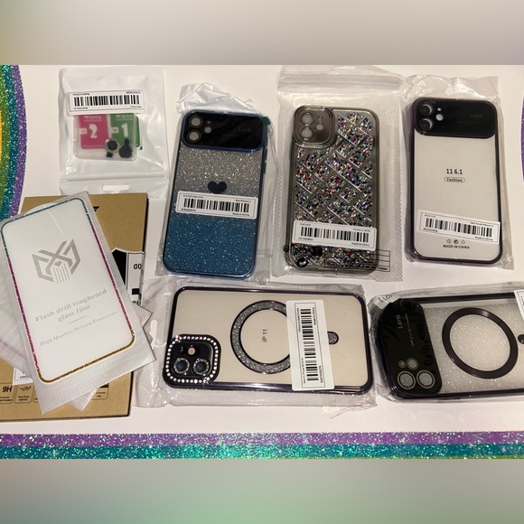 IPHONE 11 —-NWT—-5 CASES, LENS COVERS, AND 2 NEW SCEEN PROTECTORS - Picture 1 of 11